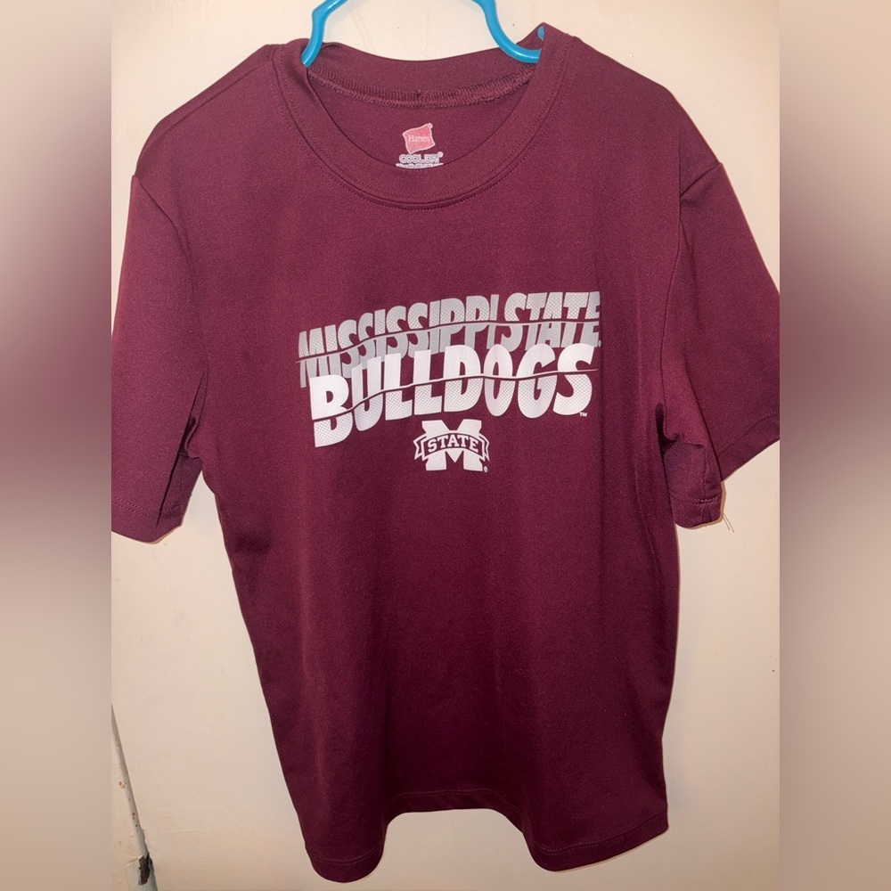 Mississippi State Bulldogs Kids T-Shirt | Maroon Hanes Cool Dri
